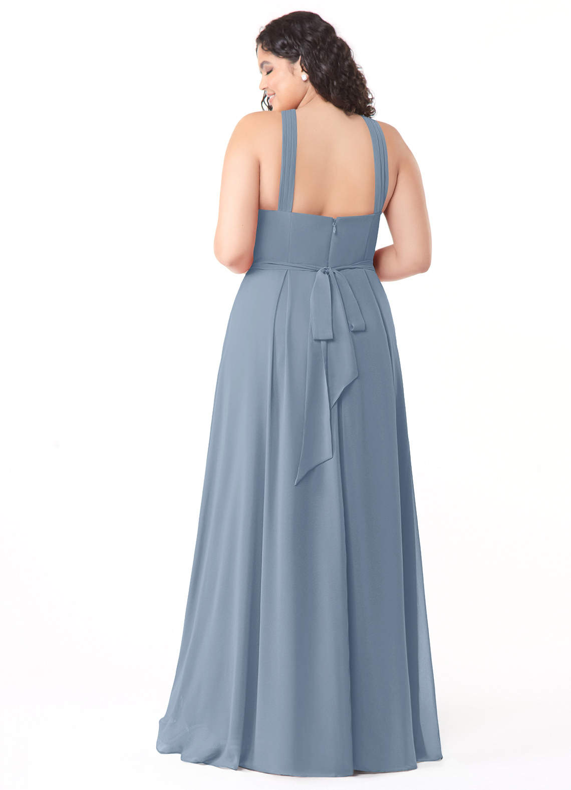 Dixie A-Line Halter Chiffon Bridesmaid Dress