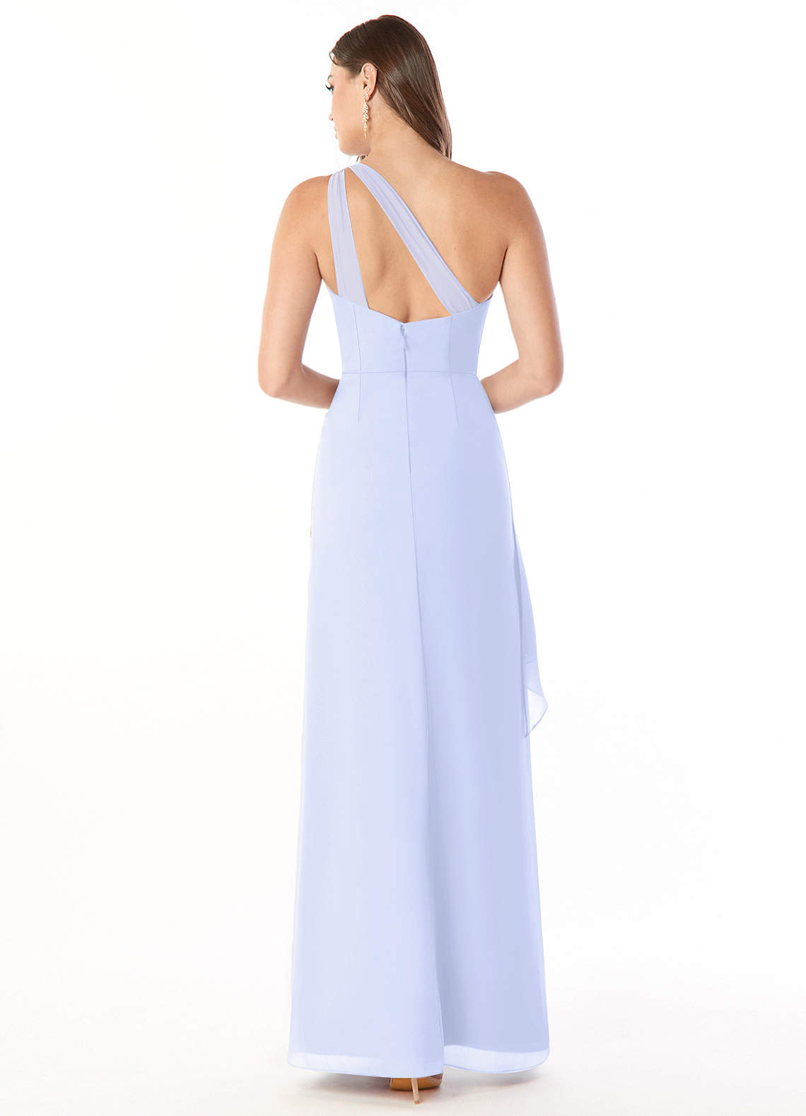Maive Sheath One-Shoulder Chiffon Bridesmaid Dress in Lavender