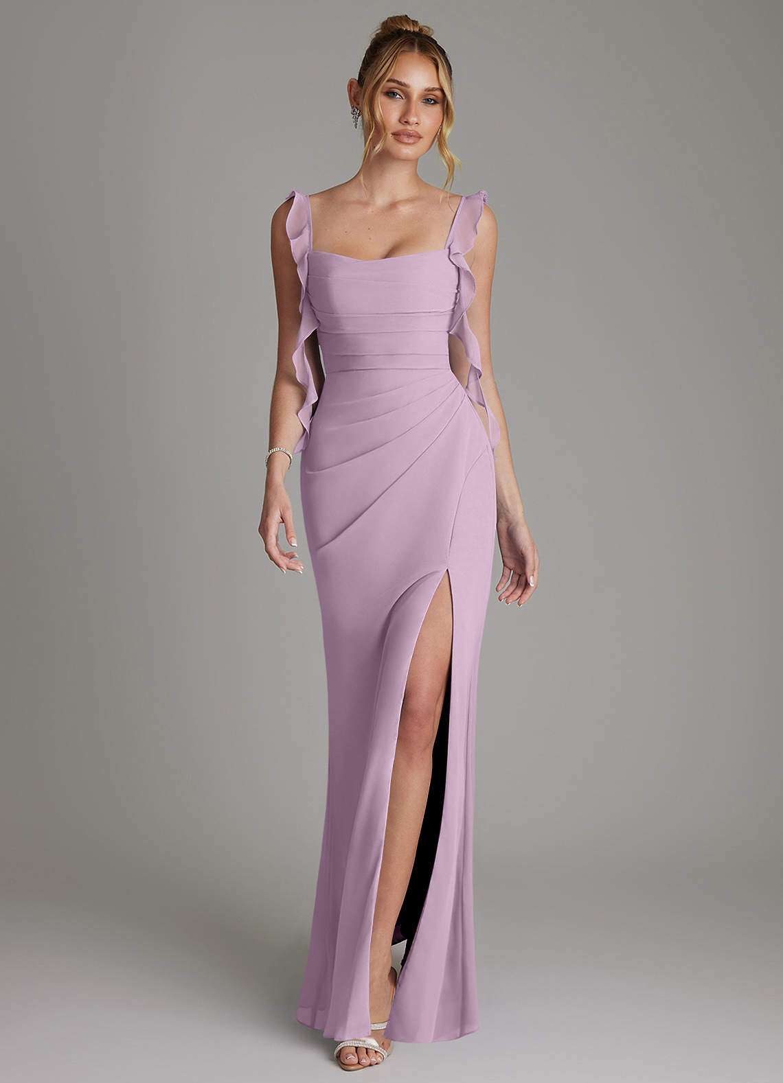 Jessamine Mermaid Sweetheart Chiffon Bridesmaid Dress in Wisteria