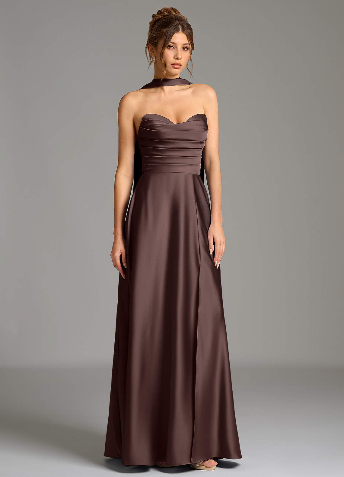 Ayla A-Line Sweetheart Stretch Satin Bridesmaid Dress