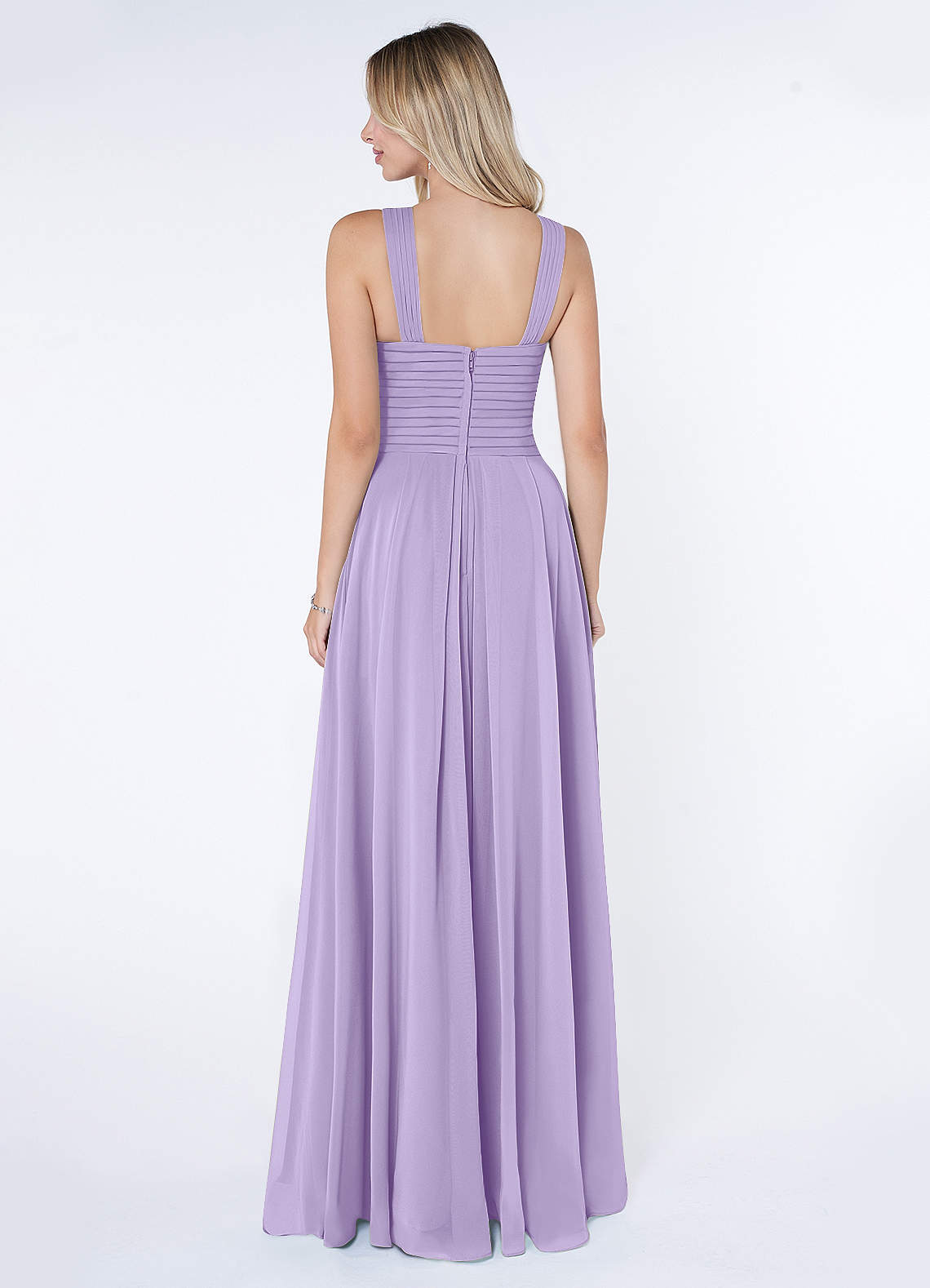 Kaleigh A-Line Halter Chiffon Bridesmaid Dress in Lilac