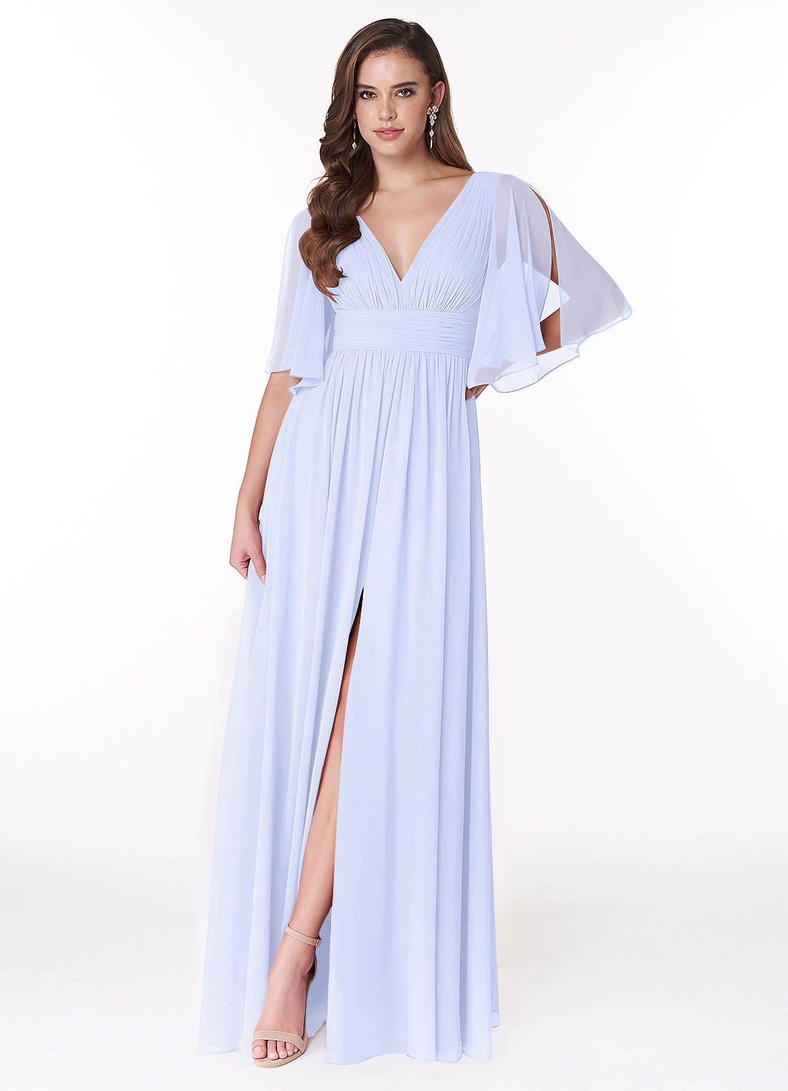Temeka A-Line V-Neck Chiffon Bridesmaid Dress