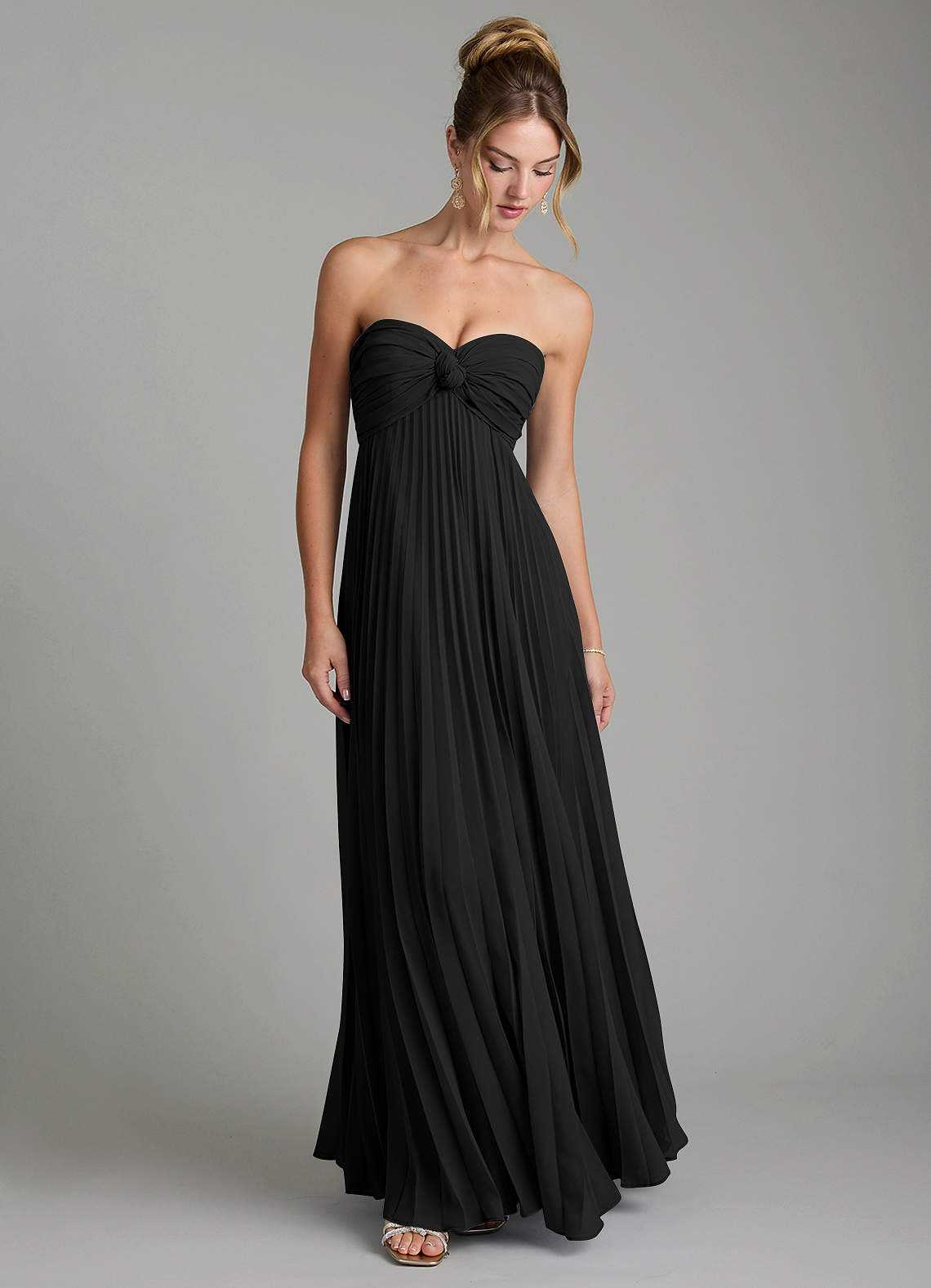 Tempest A-Line Sweetheart Chiffon Bridesmaid Dress in black