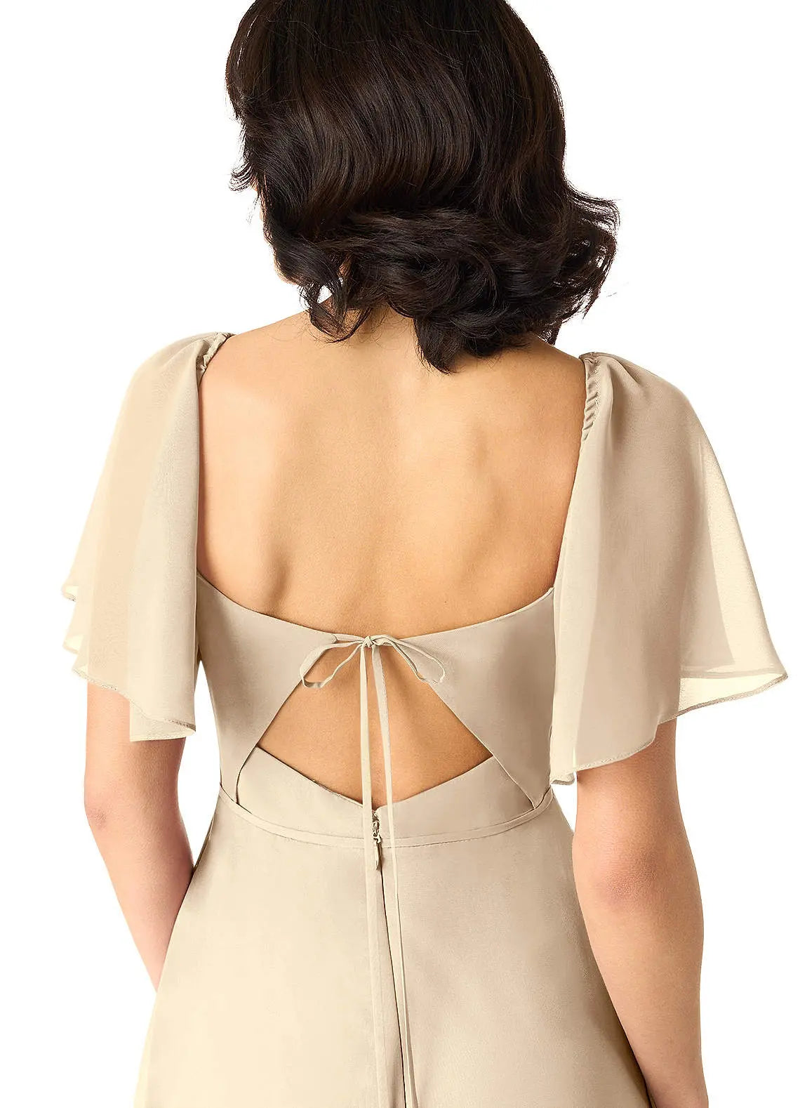 Chloe A-Line Sweetheart Chiffon Bridesmaid Dress in Champagne