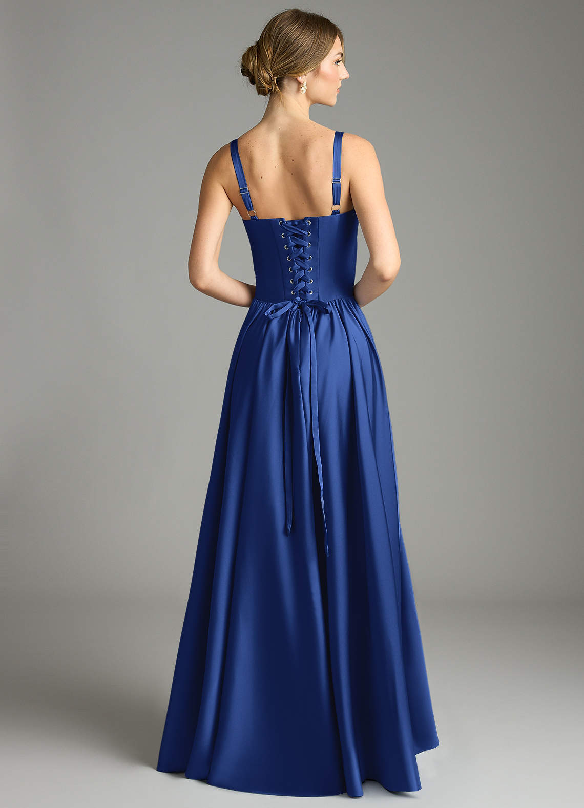Evadina A-Line Sweetheart Stretch Satin Bridesmaid Dress in Royal Blue