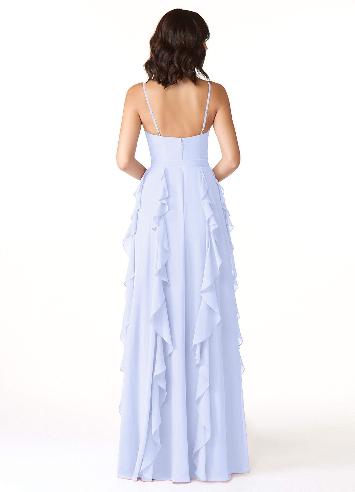 Peyton A-Line V-Neck Chiffon Bridesmaid Dress in Lavender