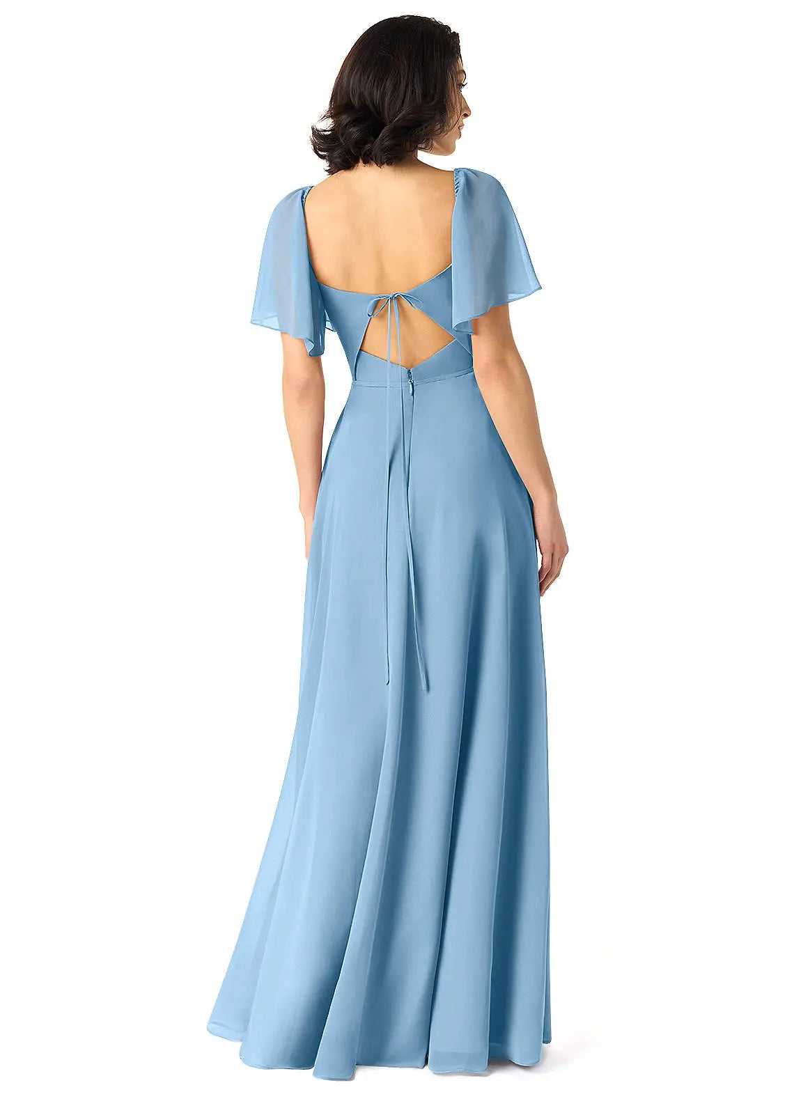 Chloe A-Line Sweetheart Chiffon Bridesmaid Dress in Steel Blue