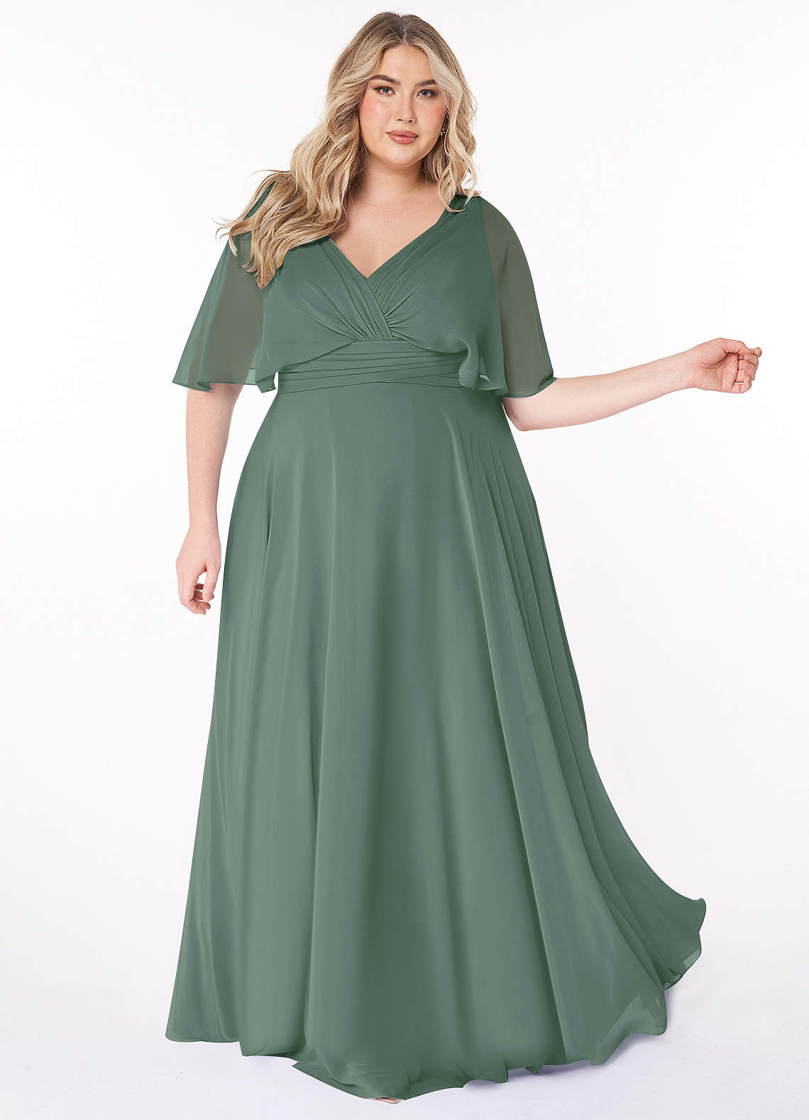 Pamela A-Line V-Neck Chiffon Bridesmaid Dress