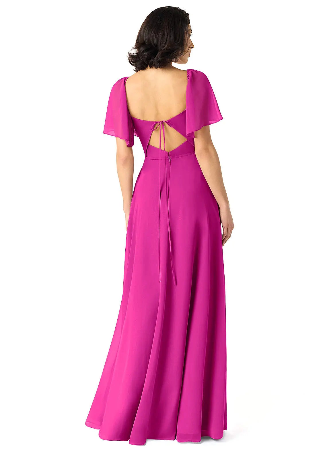 Chloe A-Line Sweetheart Chiffon Bridesmaid Dress in Fuchsia