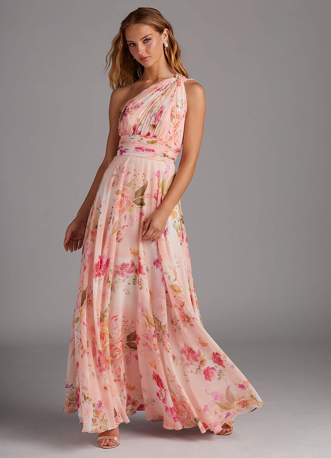 Charlize A-Line One-Shoulder Chiffon Bridesmaid Dress