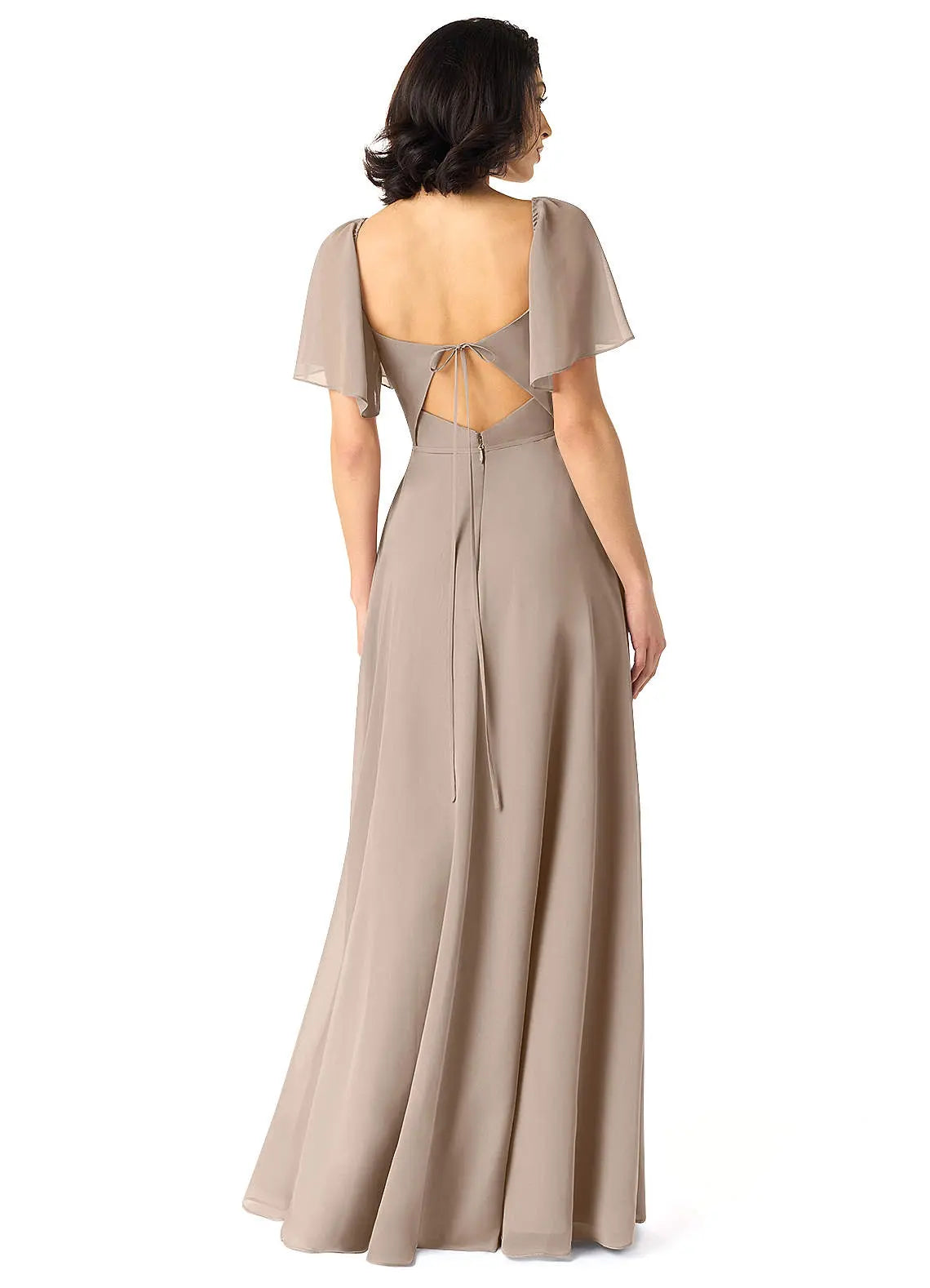 Chloe A-Line Sweetheart Chiffon Bridesmaid Dress in Taupe