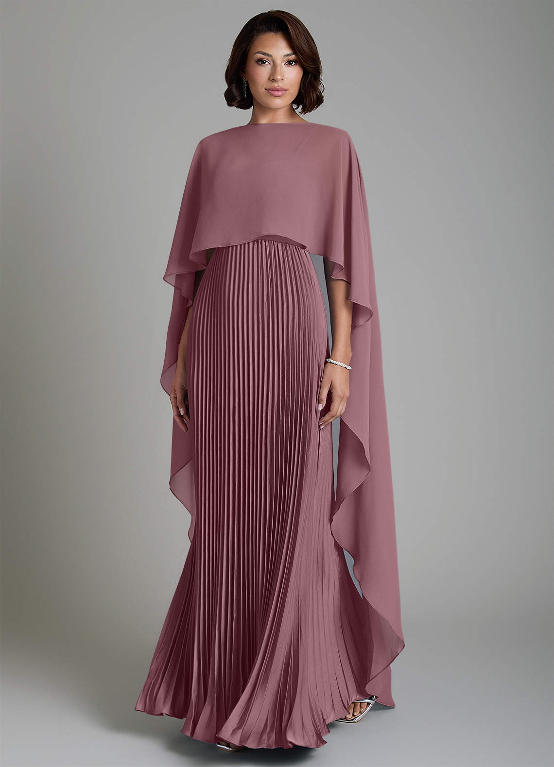 Micah A-Line Sweetheart Stretch Satin and Chiffon Bridesmaid Dress in Amethyst