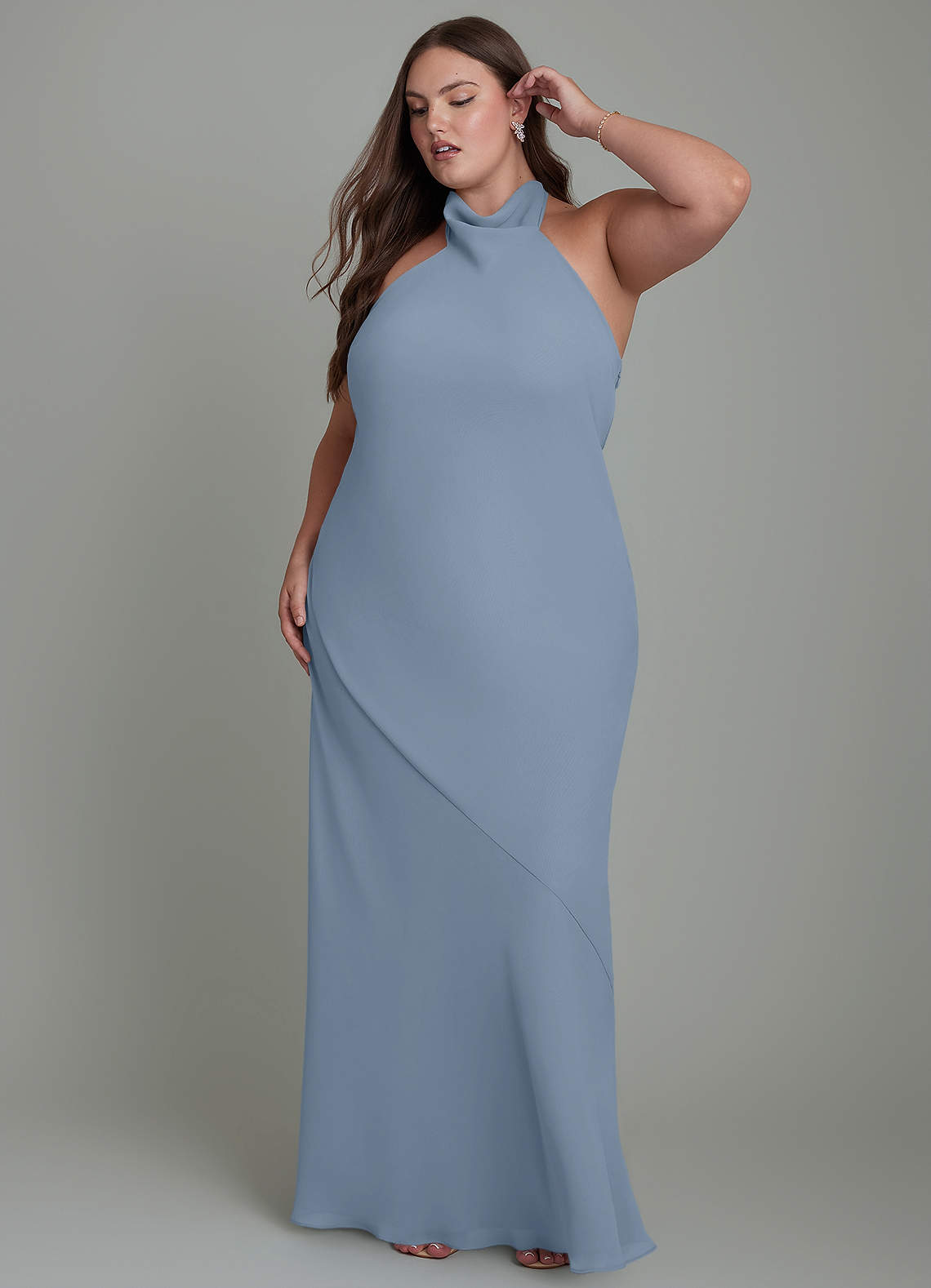 Velli Mermaid Halter Chiffon Bridesmaid Dress
