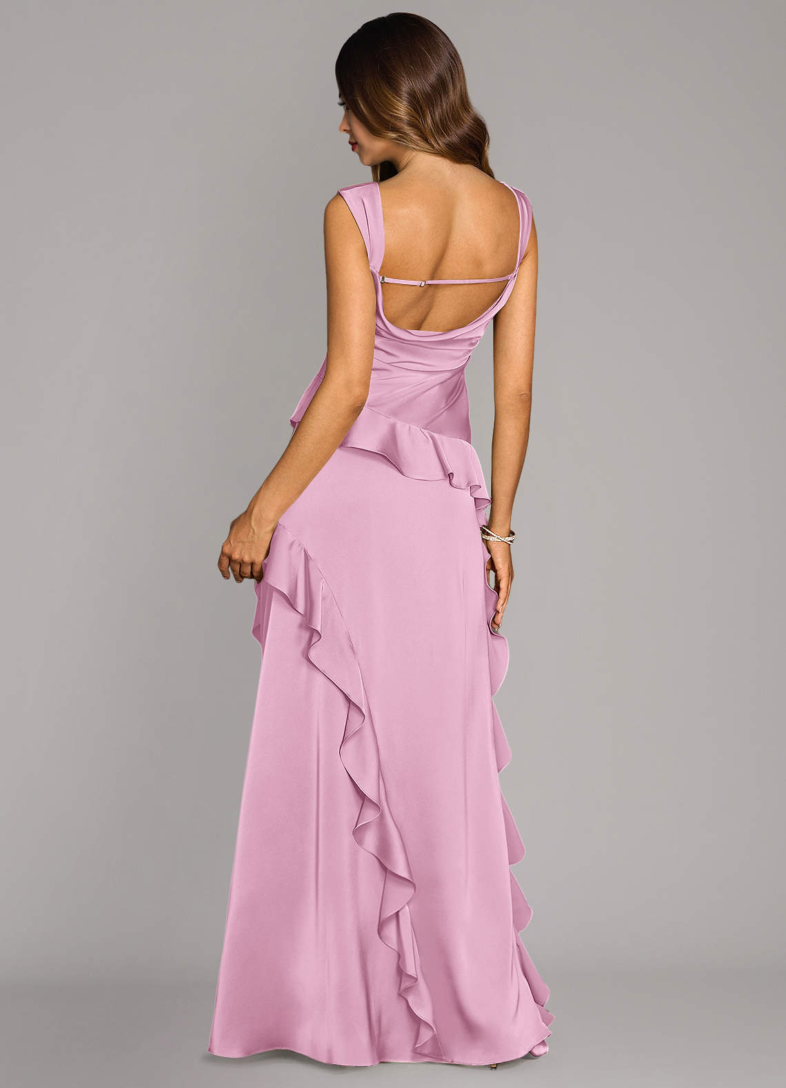 Sloane A-Line Sweetheart Stretch Satin Bridesmaid Dress in candy pink
