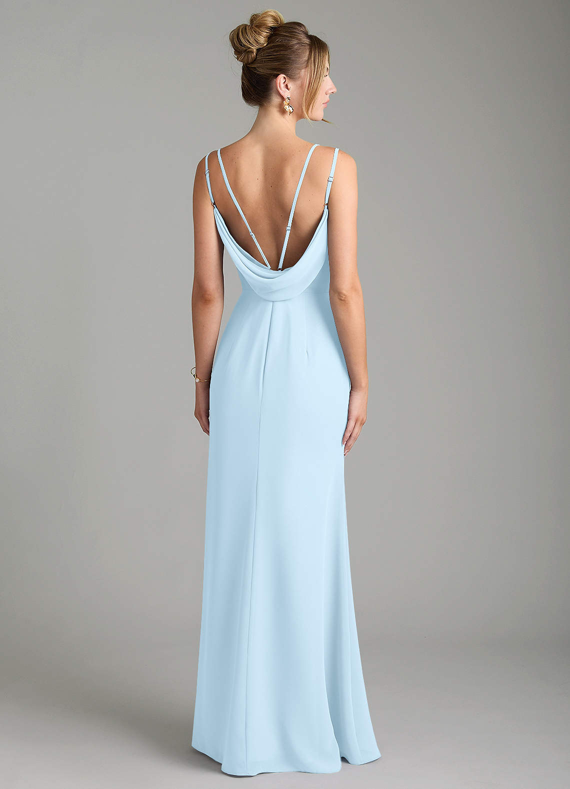 Egypt Sheath Sweetheart Chiffon Bridesmaid Dress in Sky Blue
