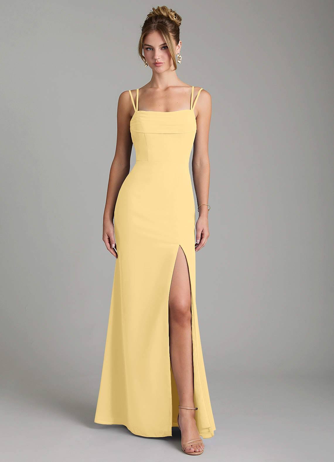 Egypt Sheath Sweetheart Chiffon Bridesmaid Dress in Butter
