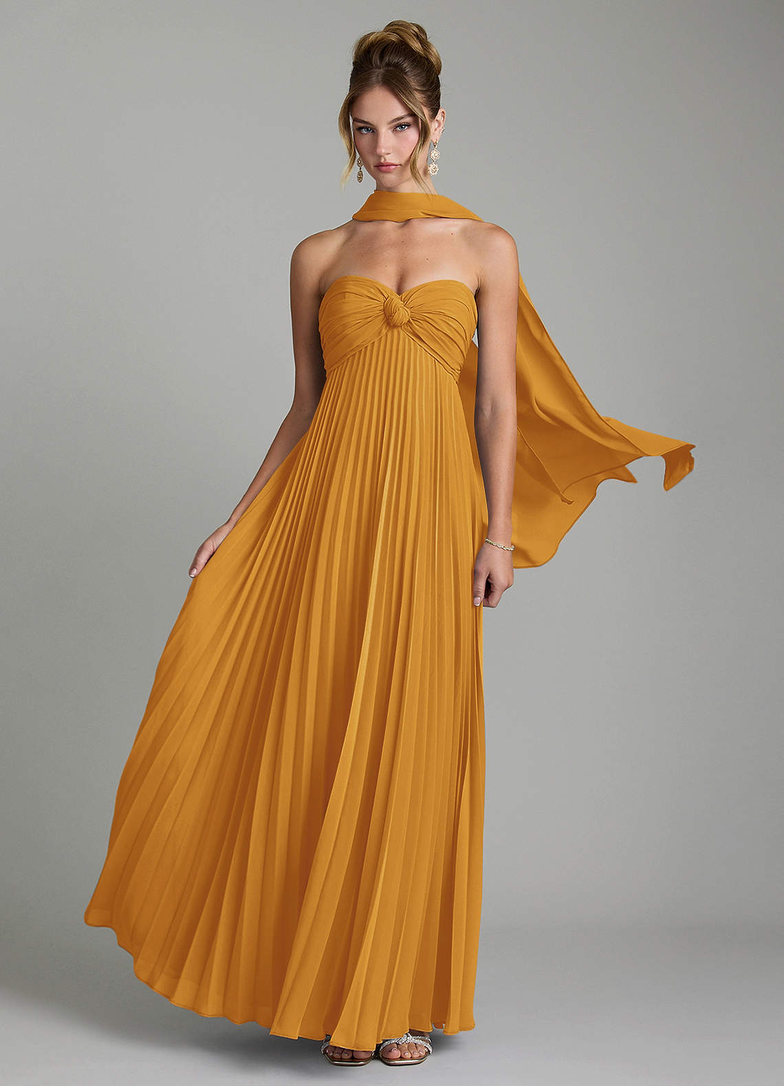 Tempest A-Line Sweetheart Chiffon Bridesmaid Dress in butterscotch