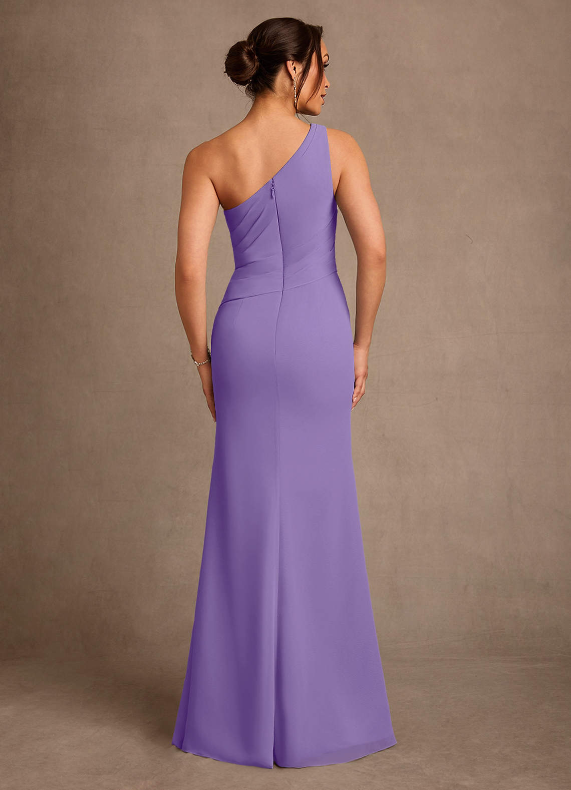 Floy Sheath One-Shoulder Chiffon Mother of the Bride Dress in Tahiti