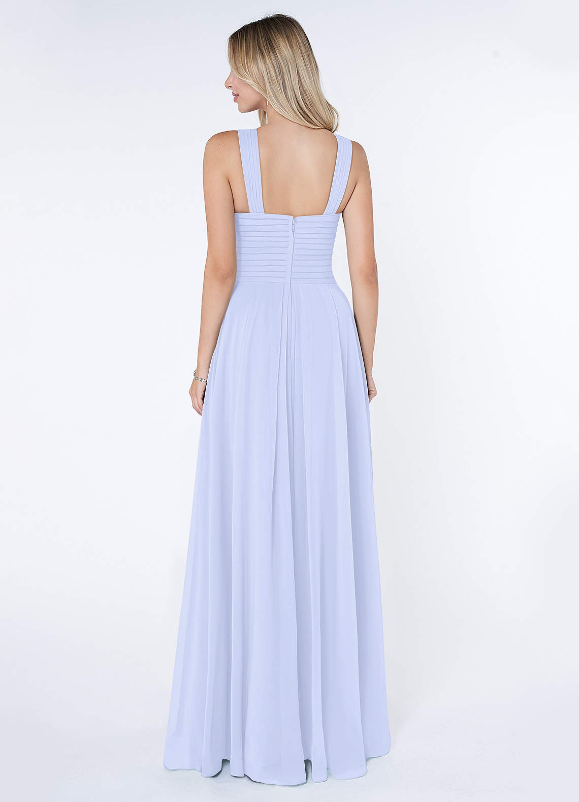 Kaleigh A-Line Halter Chiffon Bridesmaid Dress in Lavender