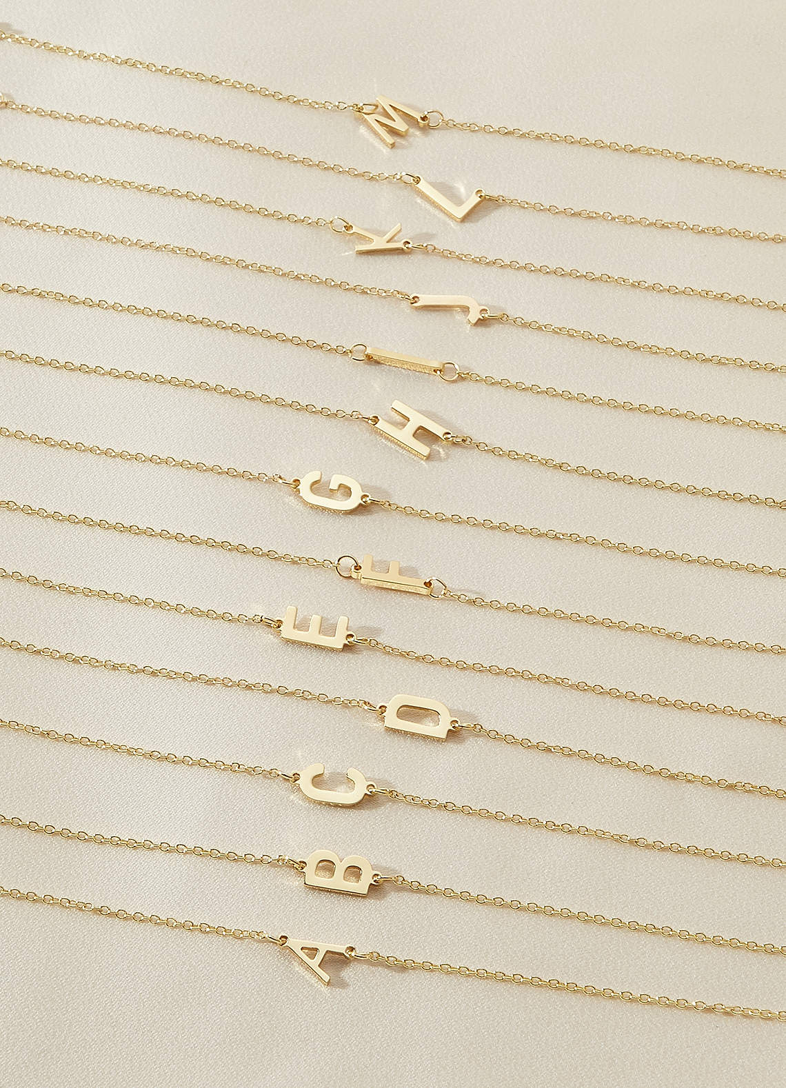 3-Piece Initial Letter Stackable Bracelet Set — Golden X — 图 102/130