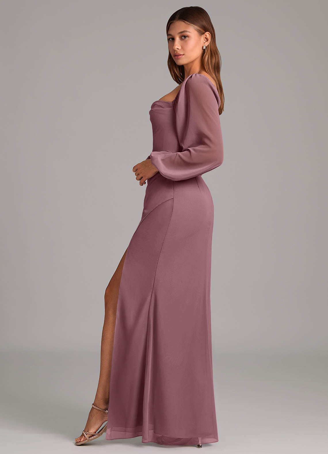 Brixley Mermaid Sweetheart Chiffon Bridesmaid Dress in Amethyst