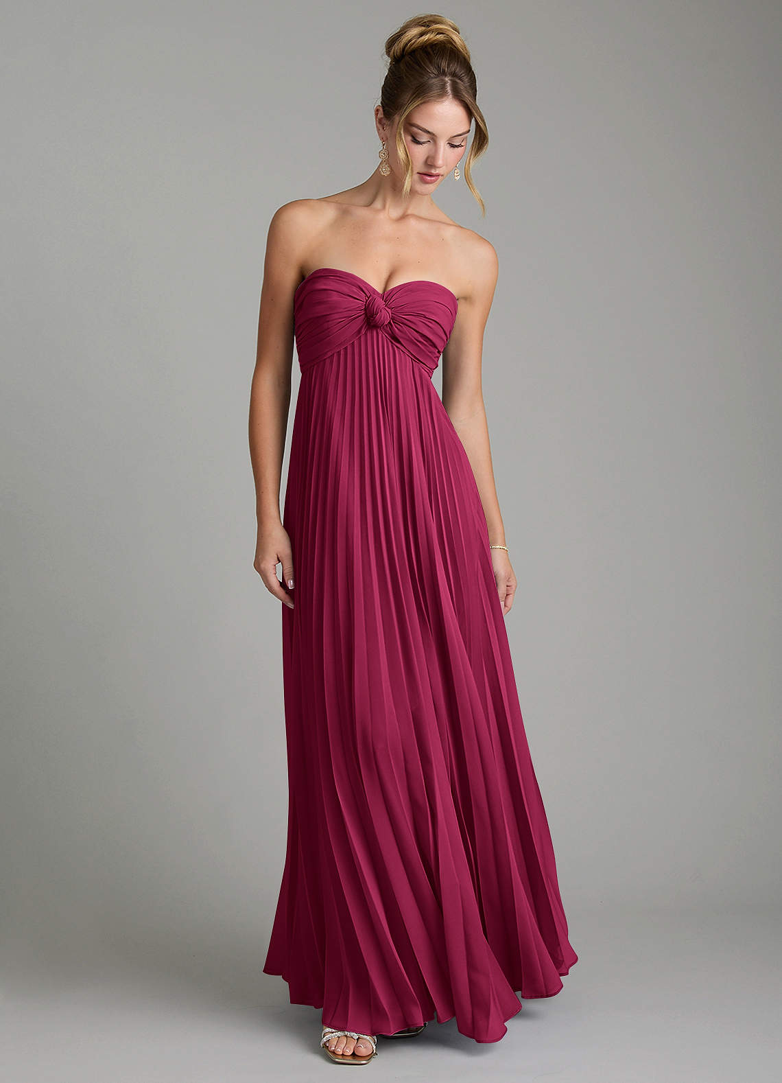 Tempest A-Line Sweetheart Chiffon Bridesmaid Dress in Burgundy