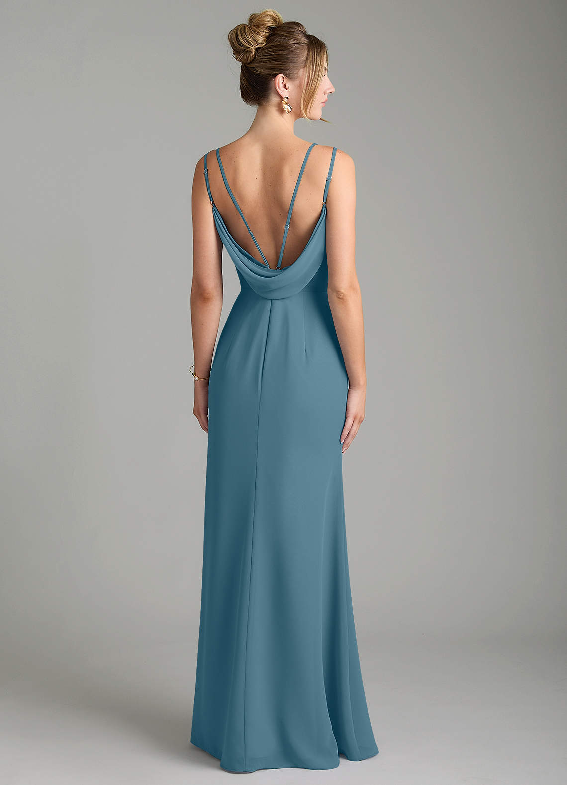 Egypt Sheath Sweetheart Chiffon Bridesmaid Dress in Bermuda