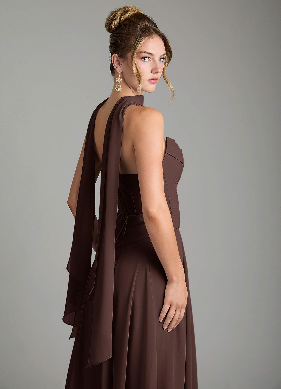 Gabriela A-Line Cowl-Neck Chiffon Bridesmaid Dress