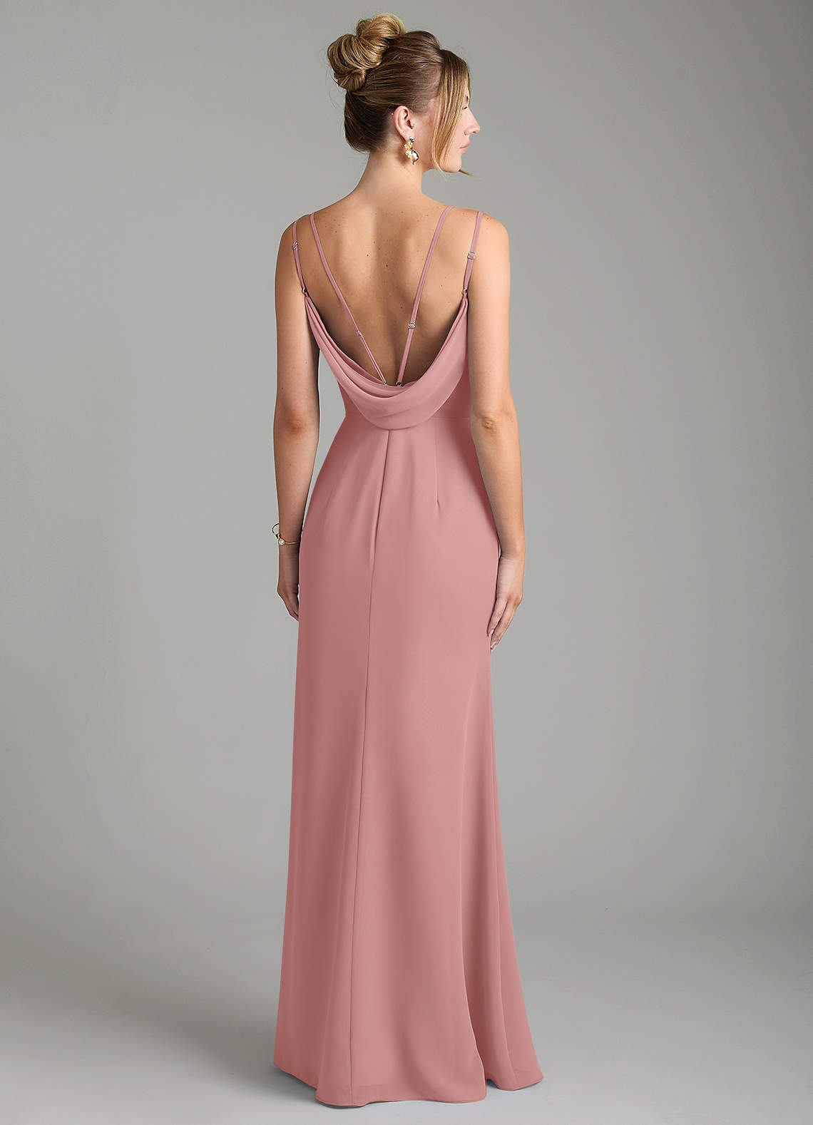 Egypt Sheath Sweetheart Chiffon Bridesmaid Dress in dusty rose