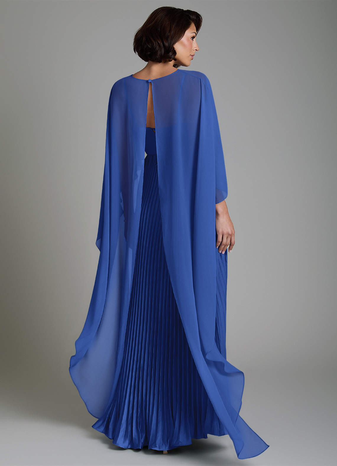 Micah A-Line Sweetheart Stretch Satin and Chiffon Bridesmaid Dress in Royal Blue