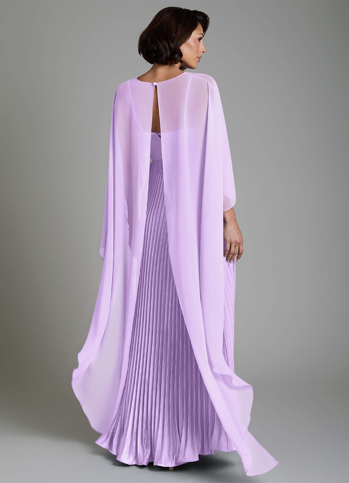 Micah A-Line Sweetheart Stretch Satin and Chiffon Bridesmaid Dress in Lilac