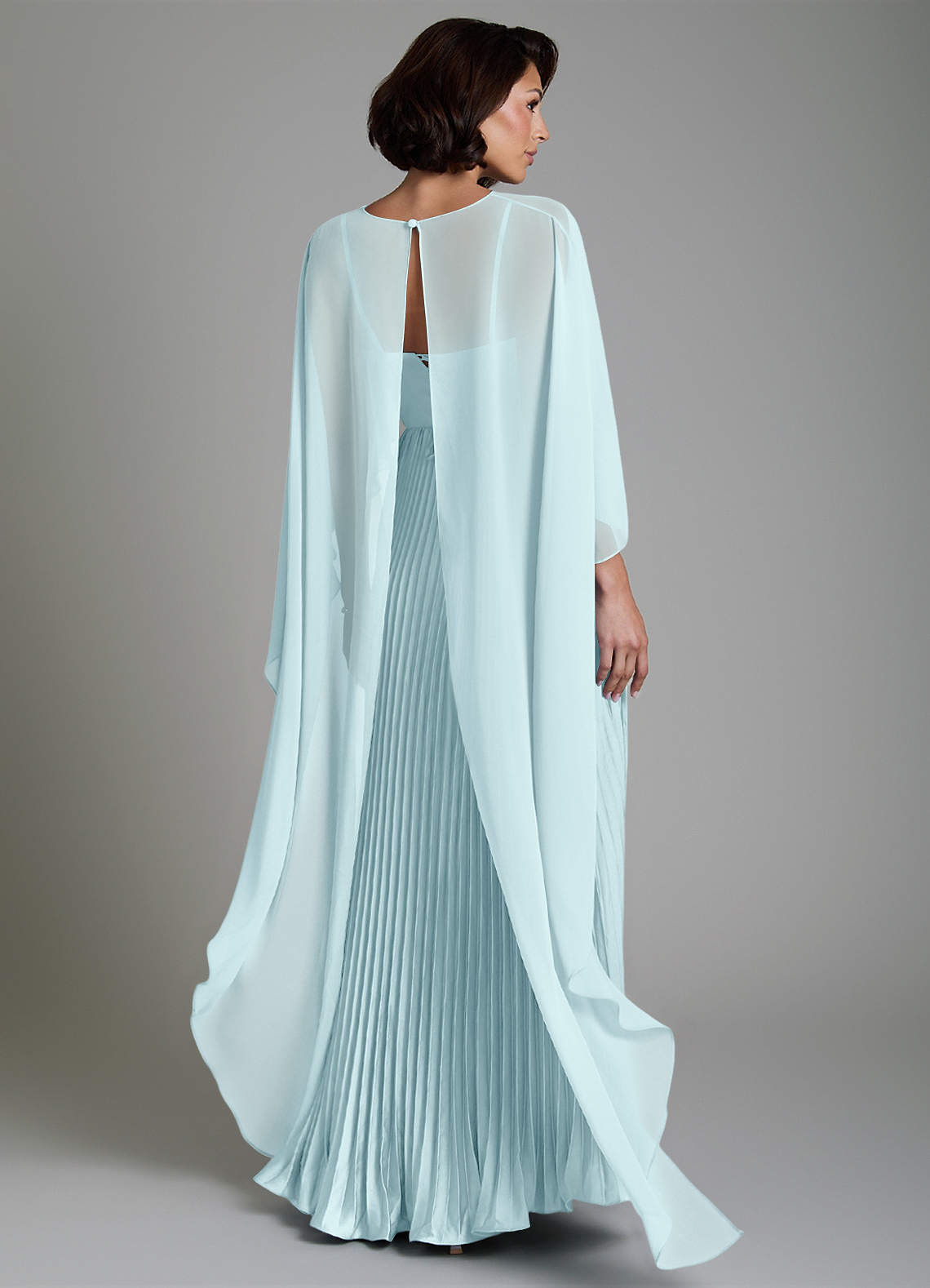 Micah A-Line Sweetheart Stretch Satin and Chiffon Bridesmaid Dress in Cloud Blue