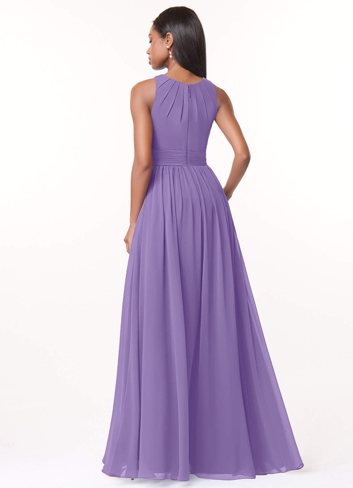Harper A-Line Scoop-Neck Chiffon Bridesmaid Dress in Tahiti