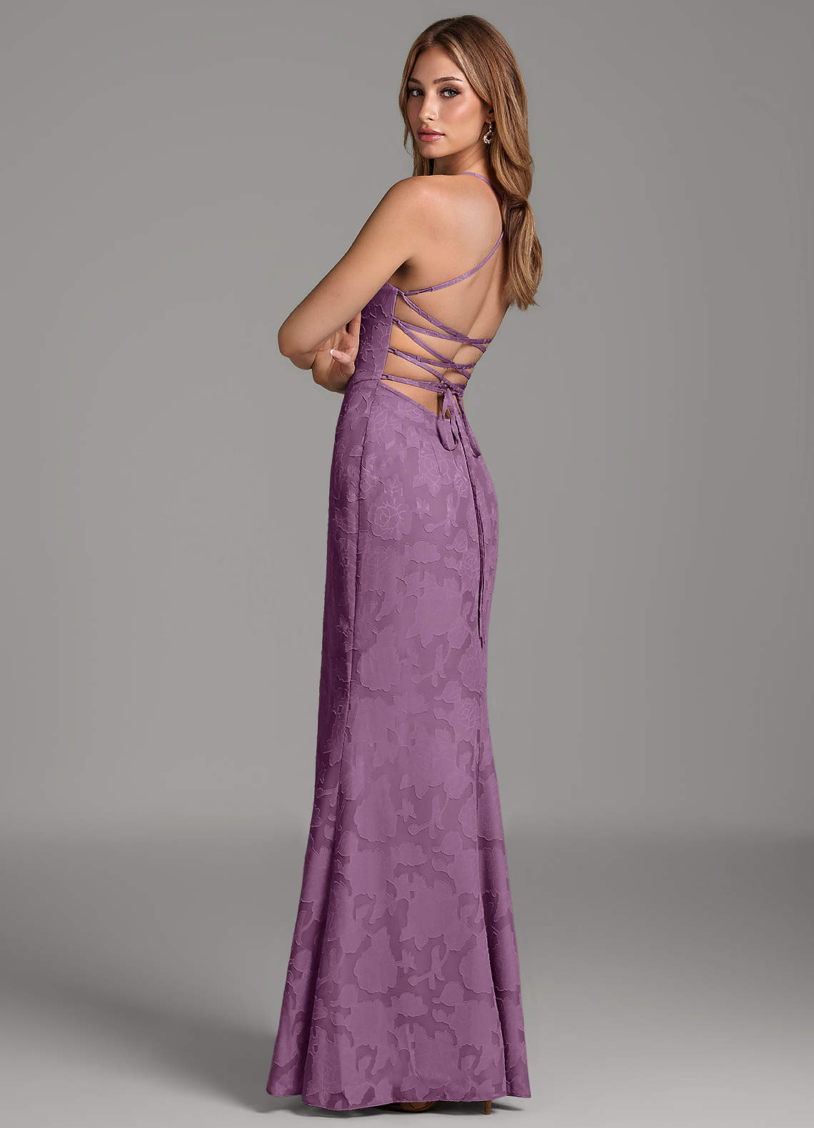 Dara Mermaid Sweetheart Floral Burnout Bridesmaid Dress