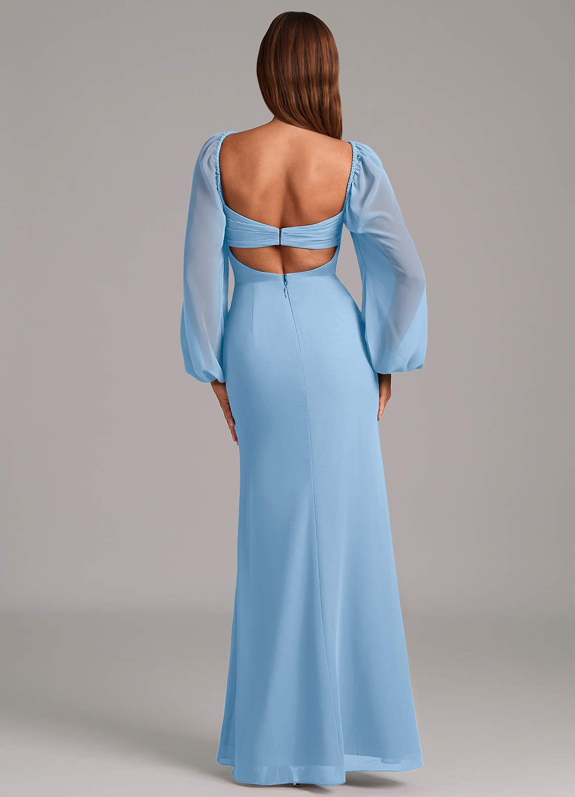 Brixley Mermaid Sweetheart Chiffon Bridesmaid Dress in Powder Blue