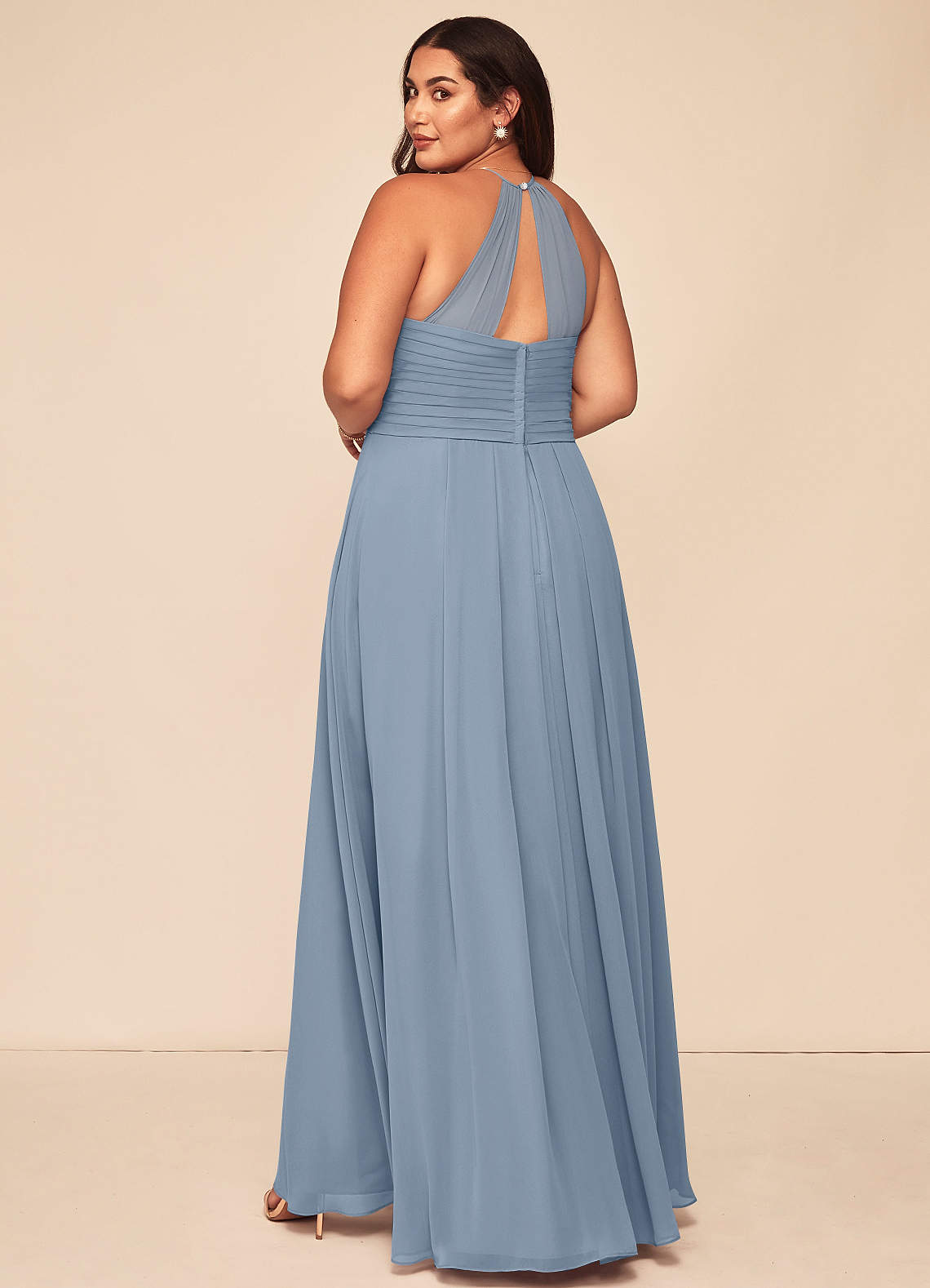 Ginger A-Line Halter Chiffon Bridesmaid Dress
