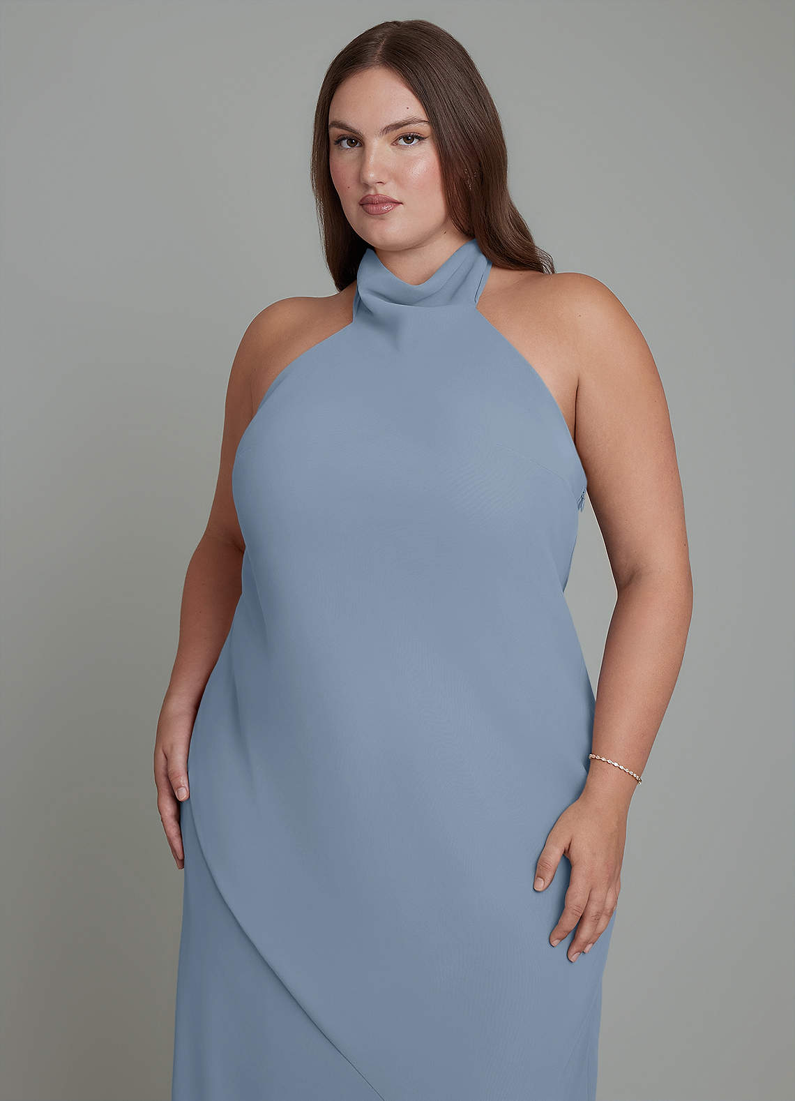 Velli Mermaid Halter Chiffon Bridesmaid Dress
