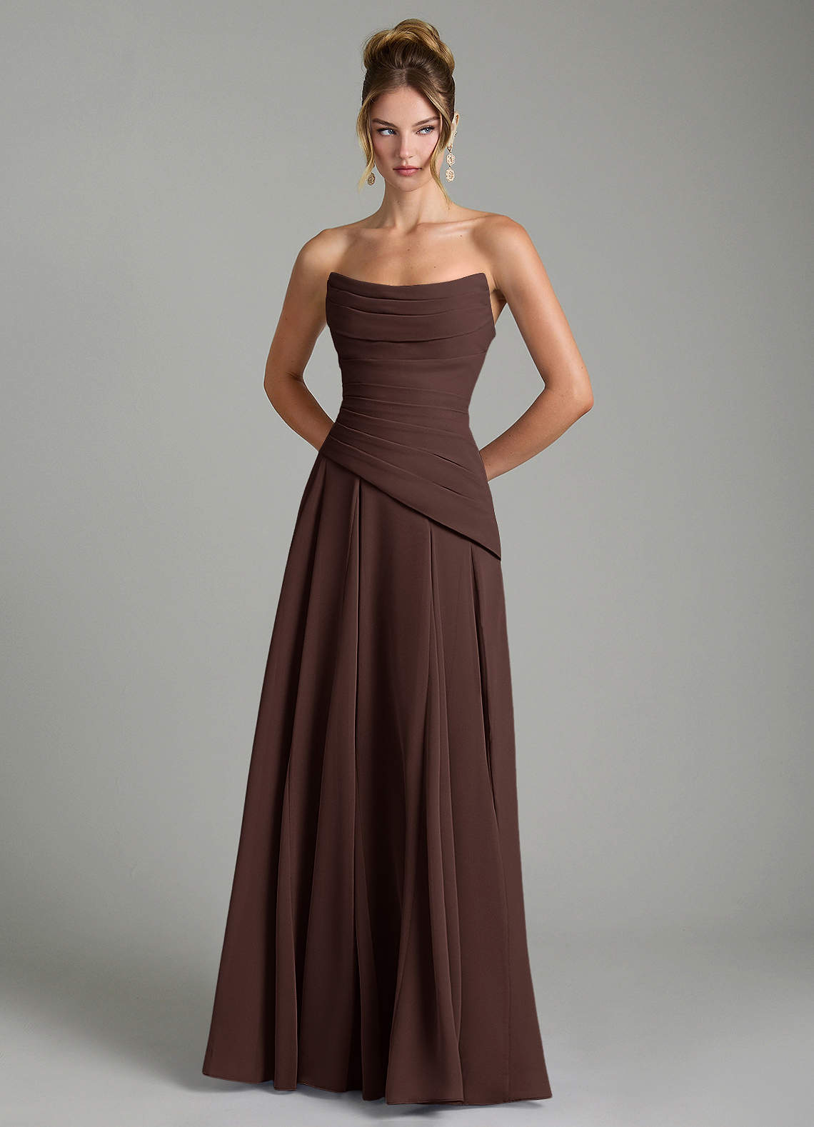 Gabriela A-Line Cowl-Neck Chiffon Bridesmaid Dress