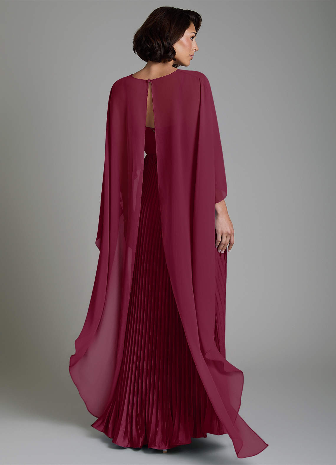 Micah A-Line Sweetheart Stretch Satin and Chiffon Bridesmaid Dress in Mulberry