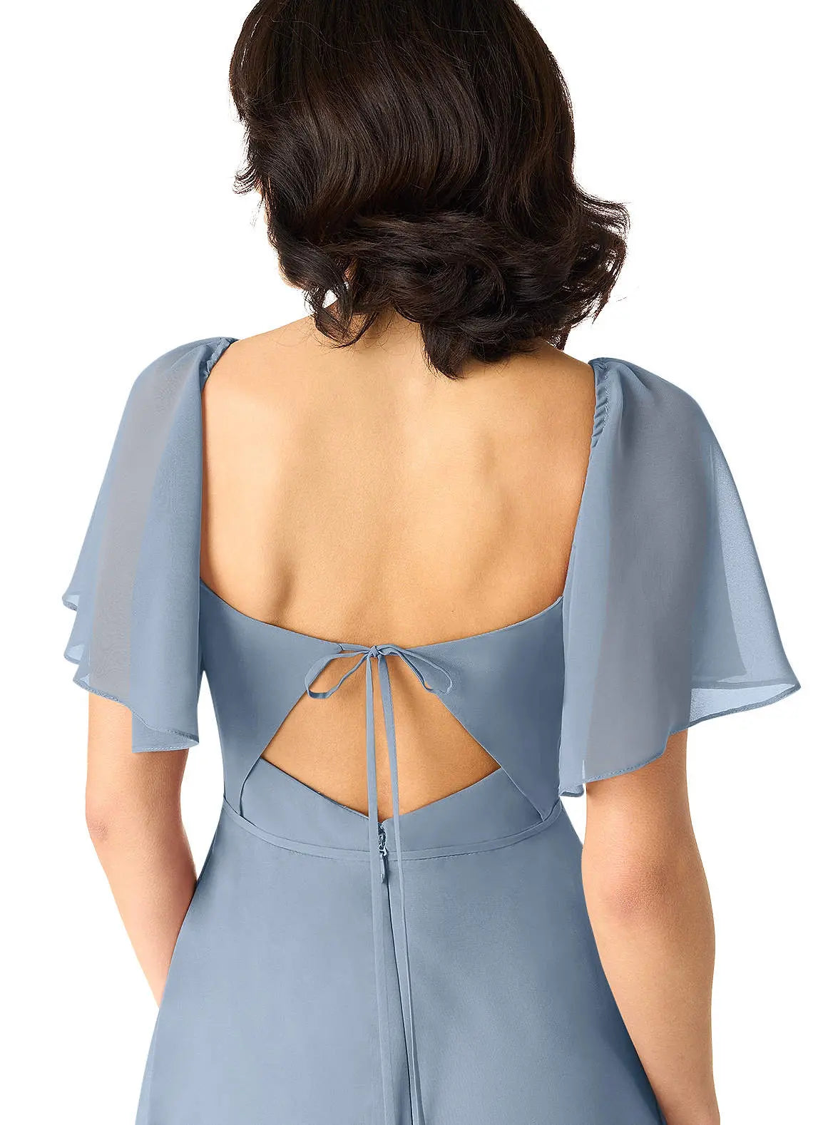 Chloe A-Line Sweetheart Chiffon Bridesmaid Dress in dusty blue