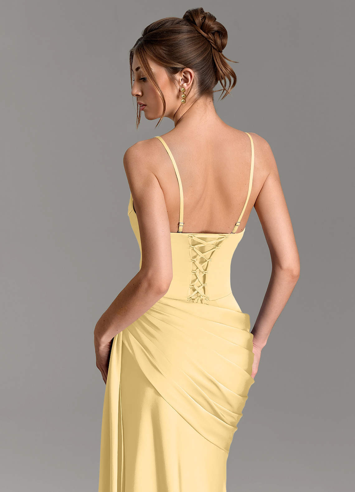 Zorah Mermaid Sweetheart Stretch Satin Bridesmaid Dress in Butter