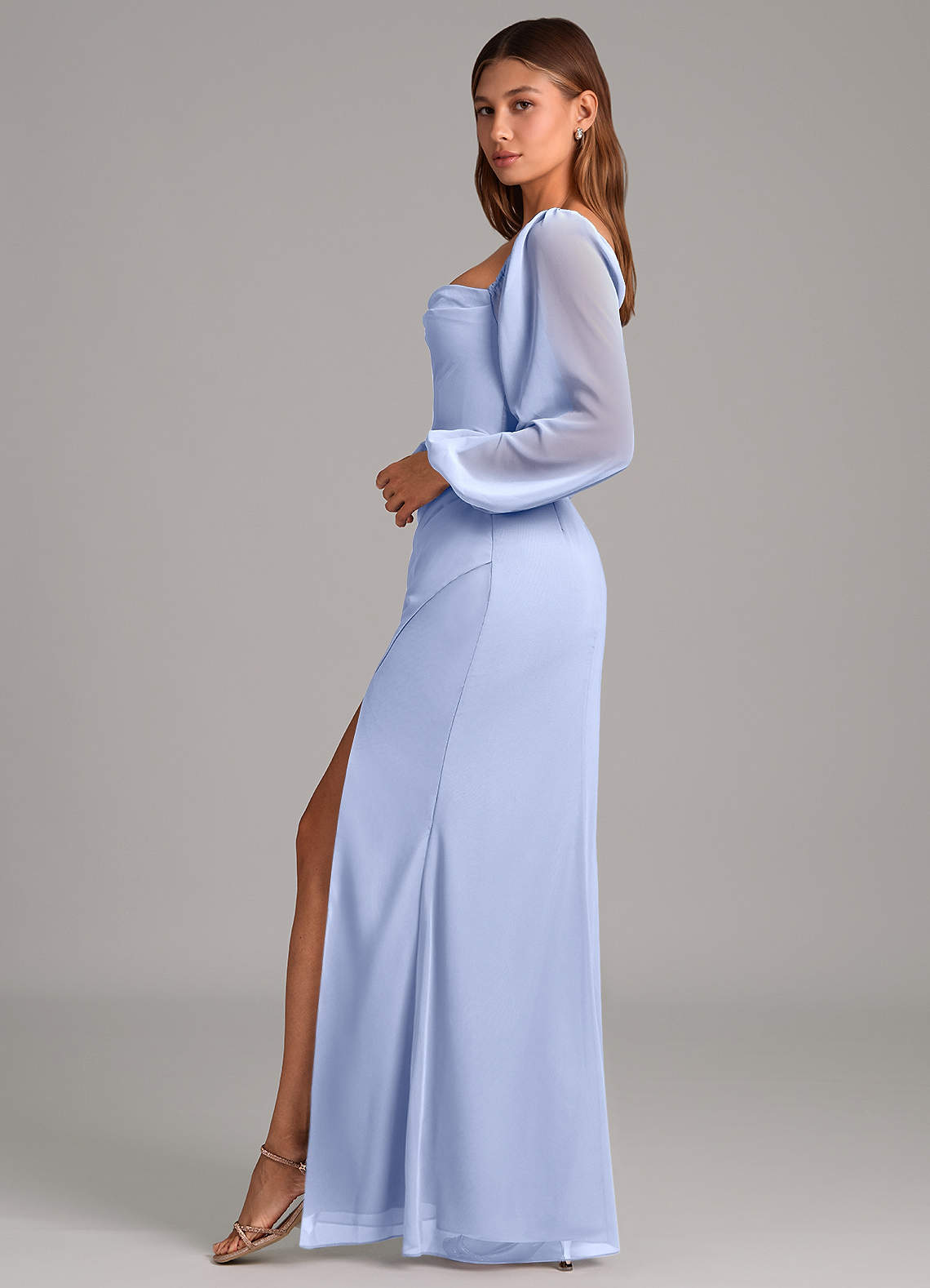 Brixley Mermaid Sweetheart Chiffon Bridesmaid Dress in Ice