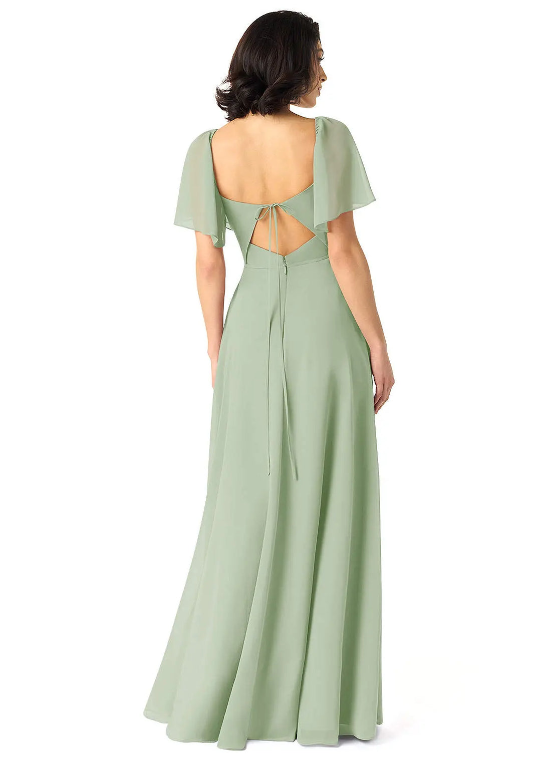 Chloe A-Line Sweetheart Chiffon Bridesmaid Dress in Dusty Sage