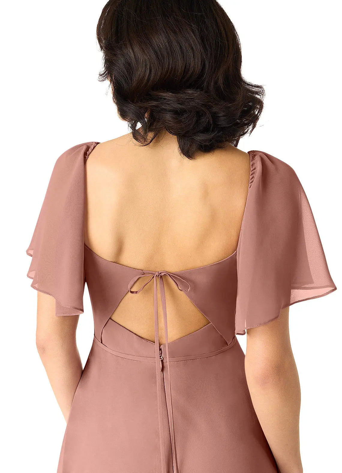 Chloe A-Line Sweetheart Chiffon Bridesmaid Dress in Green Fern Floral