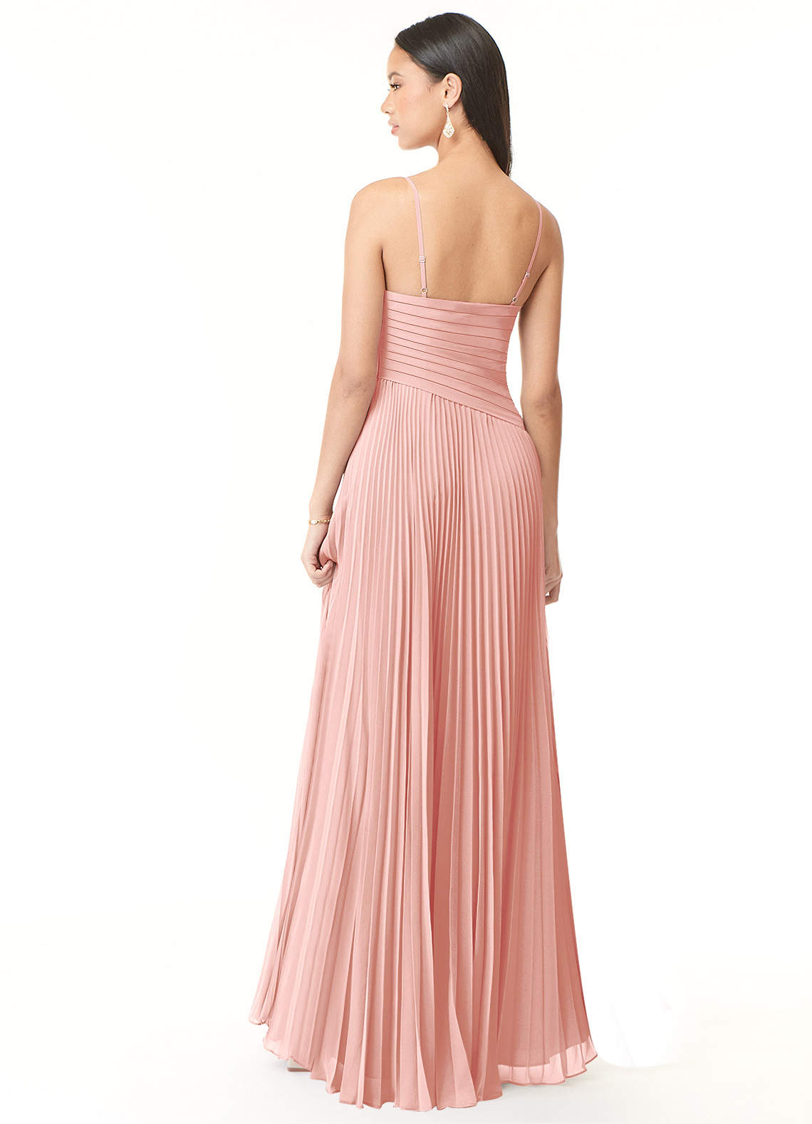 Vini A-Line V-Neck Chiffon Bridesmaid Dress in Rosette