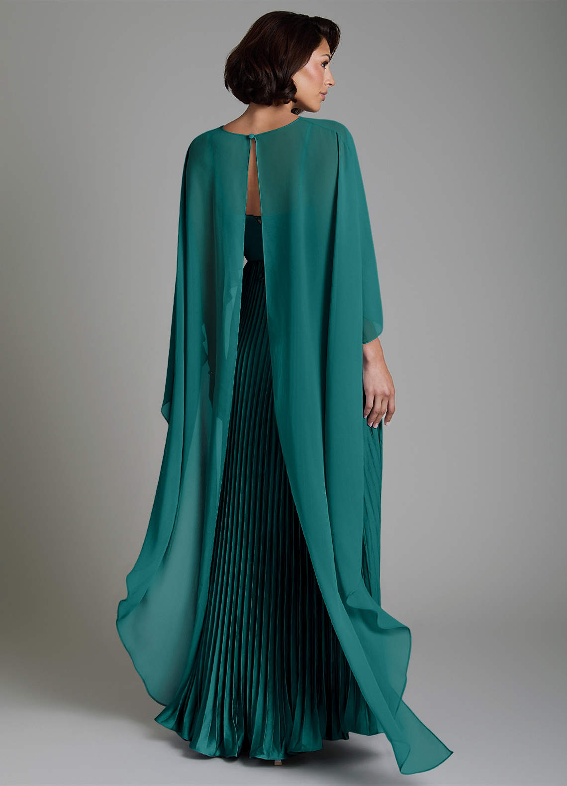 Micah A-Line Sweetheart Stretch Satin and Chiffon Bridesmaid Dress in Peacock
