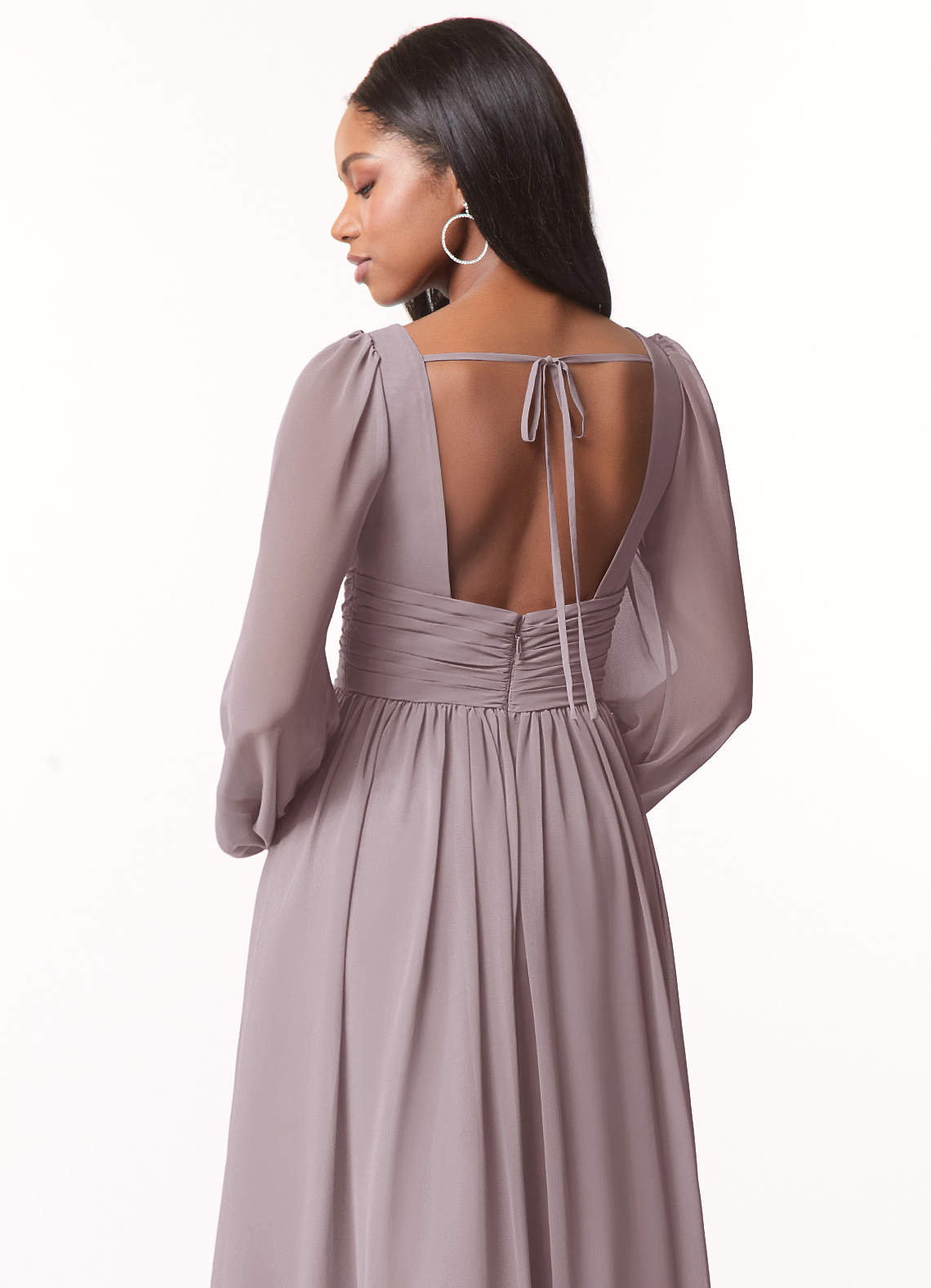 Norah A-Line V-Neck Chiffon Bridesmaid Dress in Dusk