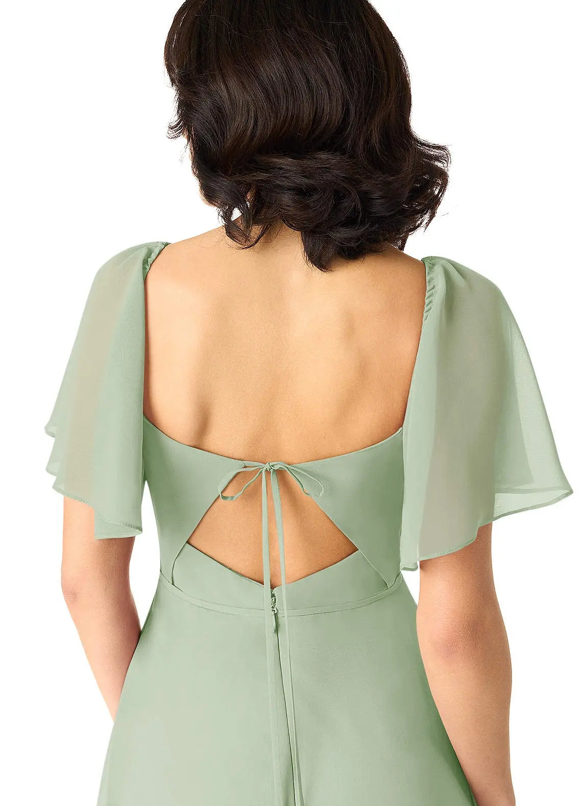 Chloe A-Line Sweetheart Chiffon Bridesmaid Dress in Dusty Sage