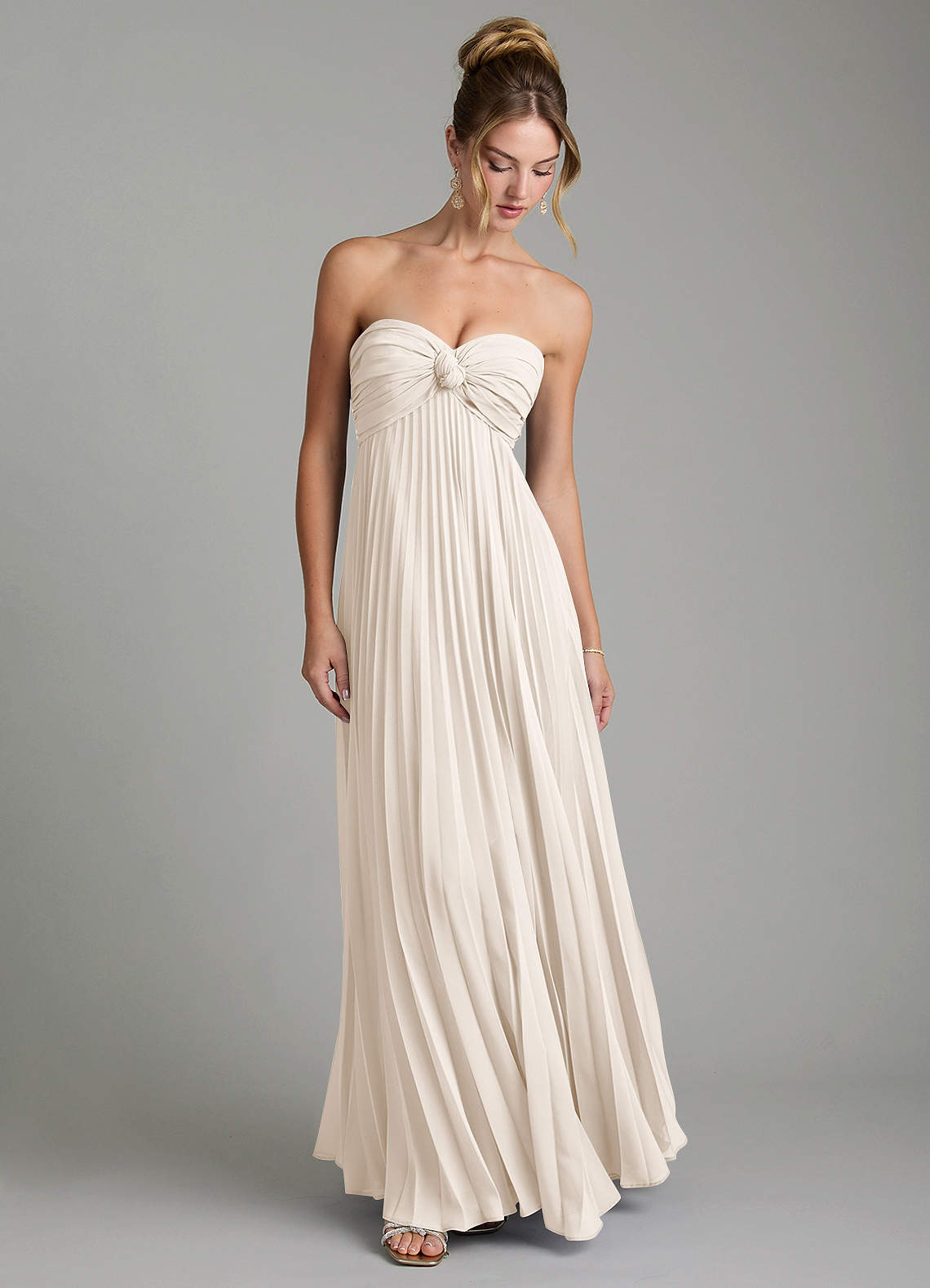 Tempest A-Line Sweetheart Chiffon Bridesmaid Dress in White Alabaster