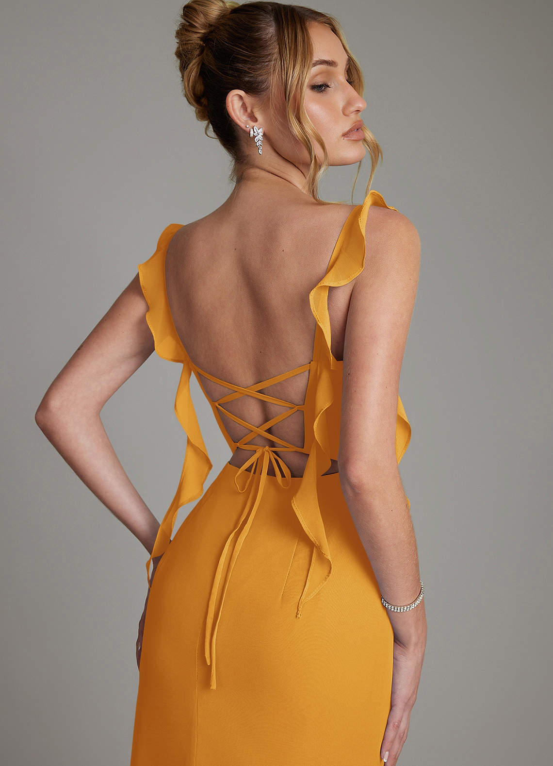 Jessamine Mermaid Sweetheart Chiffon Bridesmaid Dress in butterscotch
